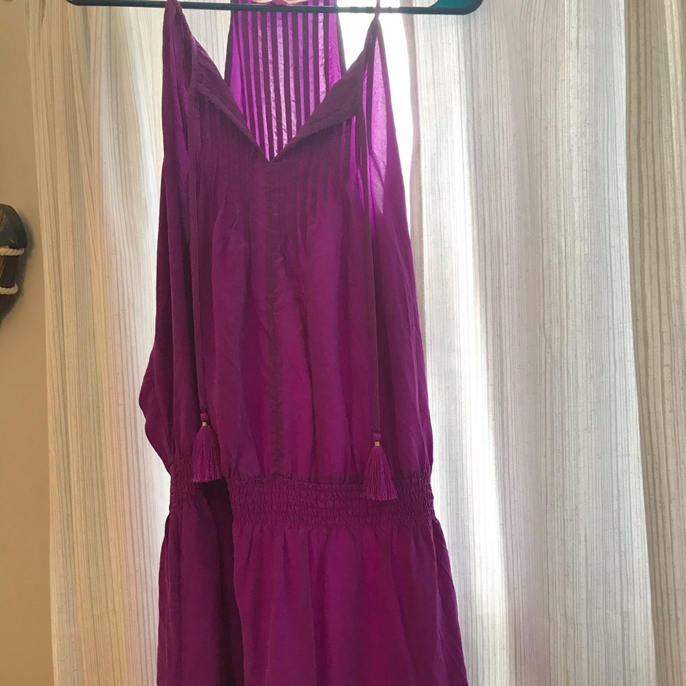 Purple satin/silk dress very pretty!